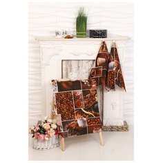 Полотенце вафельное DomoVita Кофе 3016-61 (пакет), 45х60 см, хлопок 100%, 170 г/м2 5116212