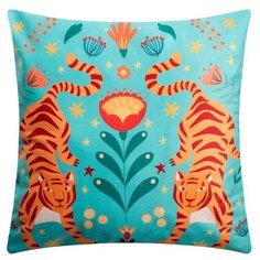 Чехол на подушку Этель "Тигры" 40х40 см, велюр, 100% п/э 5751317