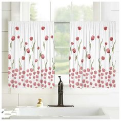 Шторы-кафе ШТГБ079-11486 100х60см-2шт, габардин, пэ 100% 5134284 Сирень