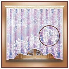 Штора тюль на шторной ленте 300х160 см, цвн, 100% п/э арт.09с6334-Г50 3017875 Лента