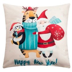 Чехол на подушку Этель "Happy New Year" 40х40 см, велюр, 100% п/э 5751315