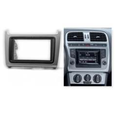 CARAV 11-540 (2-DIN монтажная рамка для а/м VOLKSWAGEN Polo 2014+ (серебро))