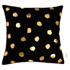 Подушка декоративная "Этель" Горошек чёрный, 40х40 см, велюр, 100% п/э 4579999