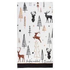 Доляна полотенце X-Mas кухонное 40х70 см белый/черный