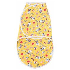 Многоразовые пеленки Детская линия Кокон на липучках 50-62 см кулирка желтый/принт 1 шт.