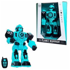 Робот на ИК-управлении JUNFA PLANET WARRIOR со световыми и звуковыми эффектами, синий, 30х14,5х39 см