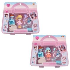 Кукла-мини ABtoys Любимая кукла с 3 питомцами и домиком для кошки