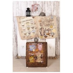 Полотенце рогожка Кофейня 45х60 см (пакет), микс, хлопок 100%, 170г/м2 4847633 Domo Vita