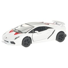Детская инерционная металлическая машинка с открывающимися дверями, модель Lamborghini Sesto Elemento, белый Serinity Toys