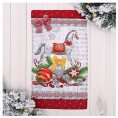 Полотенце Доляна "Новогодние игрушки"