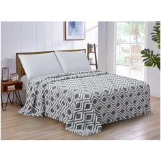 Плед Guten Morgen Адриано, 180 х 200 см, серый/белый