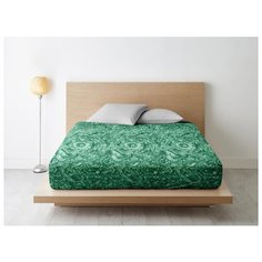 Простыня Ночь Нежна Малахит осн. 9054-1 Поплин ЕВРО 220х200 полоса новая