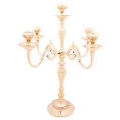 Ганг Подсвечник на 5 свечей Janetta Цвет: Золотой br25756 (28х28х40 см)
