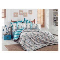 HOBBY HOME COLLECTION Постельное белье Tarina Цвет: Бирюзовый br13681 (2 сп. евро)