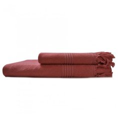 HAMAM Полотенце Meyzer Tassels Цвет: Светло-Бордовый (100х150 см) br40062