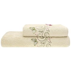Tana Home Collection Полотенце Baterflyay Цвет: Молочный (70х140 см) br41676