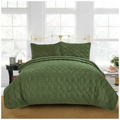 KARTEKS Покрывало Косичка цвет: зеленый (230х250 см) br44288