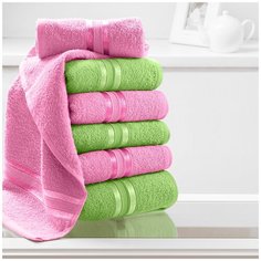 Доми Полотенце для рук Harmonika Цвет: Салатовый, Розовый 33х50 см - 6 шт Dome