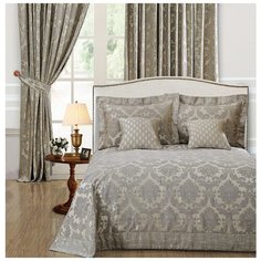 Комплект с покрывалом Asabella 36BX-4H / 38BX-4H / 40BX-4H / 48BX-4H / 49BX-4H / 50BX-4H, 260 х 260 см, серый/серебристый