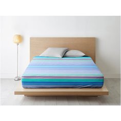 Простыня Ночь Нежна Стиль (голуб.) 7087-2 Поплин 1.5 сп. 215х147 полоса новая