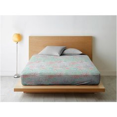 Простыня на резинке Ночь Нежна Эрли (мята) 70074-2 Поплин 220х200х20 полоса новая