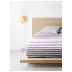 Простыня Ночь Нежна Нежный силуэт (лилов.) комп. 7534-2 Поплин ЕВРО 220х200 полоса новая