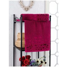 AMBIANCE Полотенце Nonie Цвет: Фуксия br20334 (50х90 см)