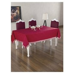 Скатерть DO & CO КДК 8082, 220х160 см, бордовый
