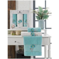 Oran Merzuka Полотенце Lotus цвет: бирюзовый (50х90 см - 2 шт,70х140 см) br41168