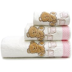 Tana Home Collection Детское полотенце Teddi Цвет: Белый, Розовый (50х90 см) br42116