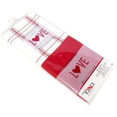 Tana Home Collection Кухонное полотенце Love Цвет: Белый, Красный (45х70 см - 2 шт) br42054