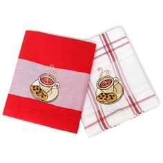 Tana Home Collection Кухонное полотенце Desert Цвет: Белый, Красный (45х70 см - 2 шт) br42058