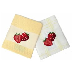 Tana Home Collection Кухонное полотенце Klubnika Цвет: Белый, Желтый (45x70 см - 2 шт) br42159