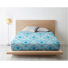 Ночь Нежна Простыня на резинке Лунный свет цвет: голубой br50365 (200х220)