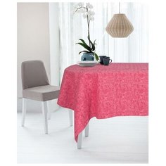 ЭТЕЛЬ Скатерть + 4 салфетки Огурцы Цвет: Бордовый br54548 (135х135 см)