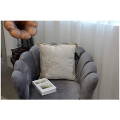 Sofi De MarkO Декоративная наволочка Klaudiya Цвет: Молочный br55349 (45х45)