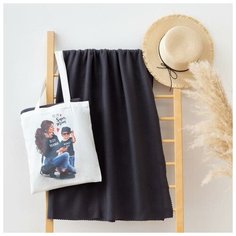 Набор LoveLife "Super mom": сумка-шопер 33*39 см + флисовый плед 150*130 см 5523794