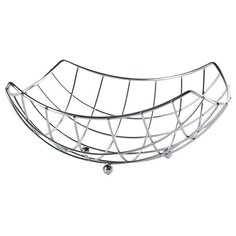 Доляна Ваза для фруктов Решето 24 см серебристый