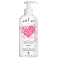 ATTITUDE Гель Baby Leaves 2 в 1 для волос и тела без запаха, 473 мл