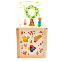 Сортер Мир деревянных игрушек Логический кубик Д014