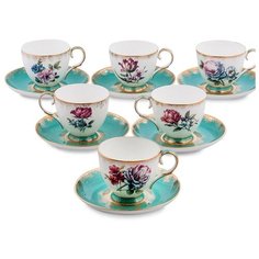 JK- 21 Чайный набор на 6 перс.Цветок Неаполя (Pavone)