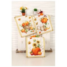 Полотенце рогожка DomoVita Праздник урожая микс 45х60 см, хлопок 100%, 170 г/м2 4314134