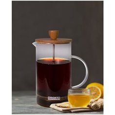 Френч-пресс PROFFI KITCHEN PKT0256, BAMBOO 1000 мл