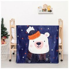 Плед Крошка Я "Мишка" 100*140 см, велсофт, 100% пэ 4583560