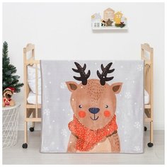 Плед Крошка Я "Олененок" 100*140 см, велсофт, 100% пэ 4583561