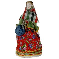 Кукла коллекционная фарфоровая в русском костюме Троицын день Потешный промысел