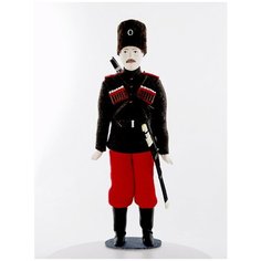 Кукла коллекционная фарфоровая казак Семиреченского казачьего полка. Потешный промысел