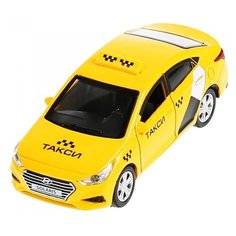 Машинка ТЕХНОПАРК Hyundai Solaris Такси (SOLARIS2-12TAX), 12 см, желтый