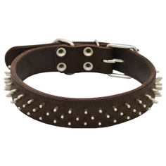 Ошейник ZOOexpress Еж двухслойный 50мм, обхват шеи 70 см коричневый