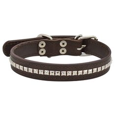 Ошейник для собак ZOOEXPRESS Металл 2сл 26мм 50см коричневый